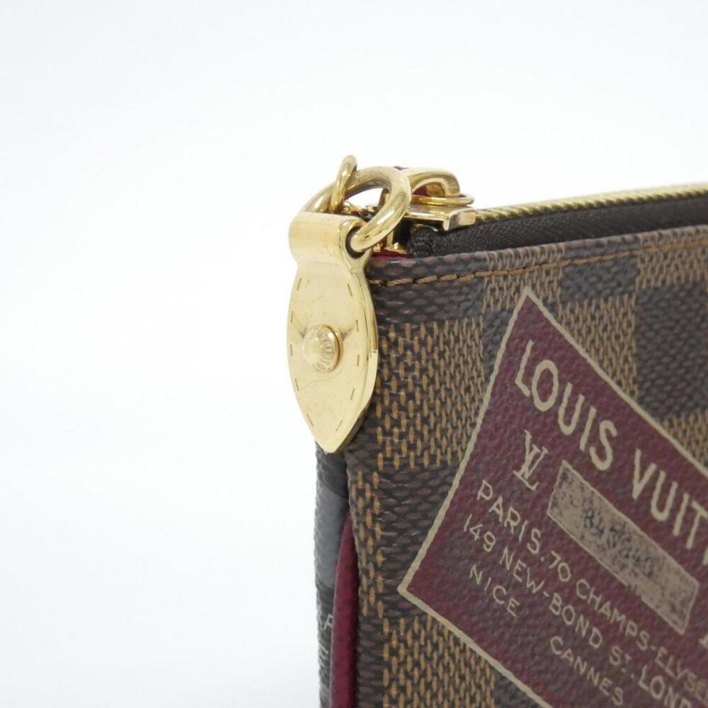 LOUIS VUITTON Authentic Brown Damier Pochette Pouch - Picture 6 of 8